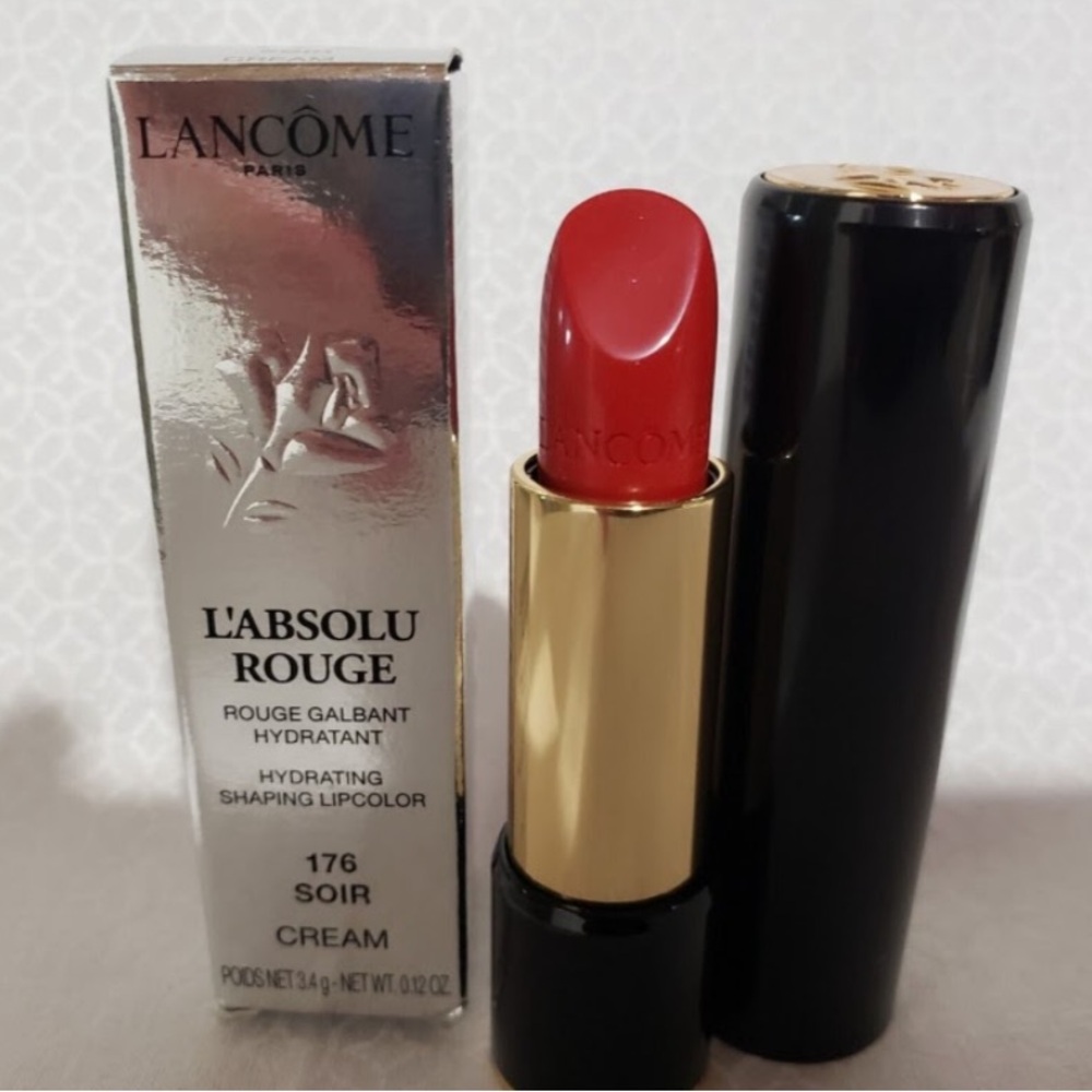 New Lancôme L’Absolu Rouge Cream 176 Soir Lipstick Full Size